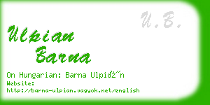 ulpian barna business card